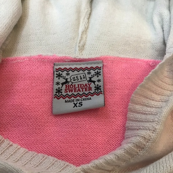 Juniors Holiday Sweater Reindeer Skiing Hooded Pullover Sweater - Picture 4 of 6